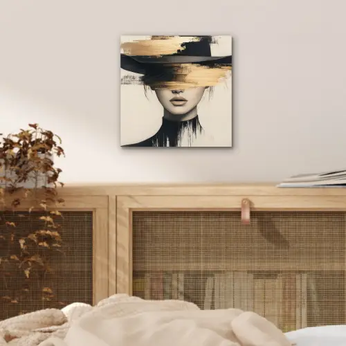 Vrouw - Hoed - Verf aluminium wit klein -sfeer3