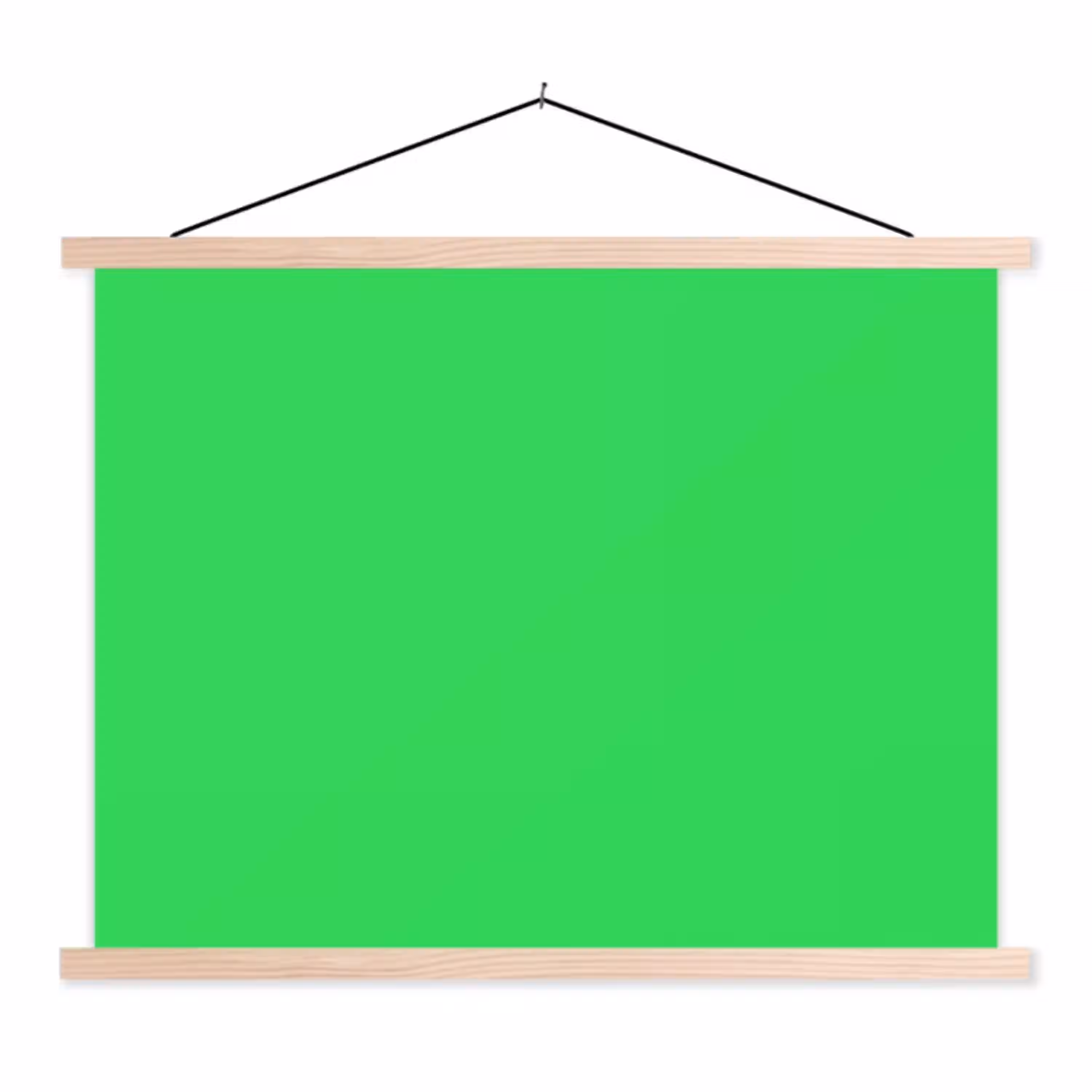Mint - Green - Groen textielposter latten blank klein 122 -3d