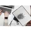 Basketbal - Wit - Schaduw - Lijnen laptophoes neopreen klein -bureau