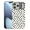 Stippen - Zwart - Wit - Print - Minimalistisch Telefoonhoesje iPhone 17 Pro Max klein -3d