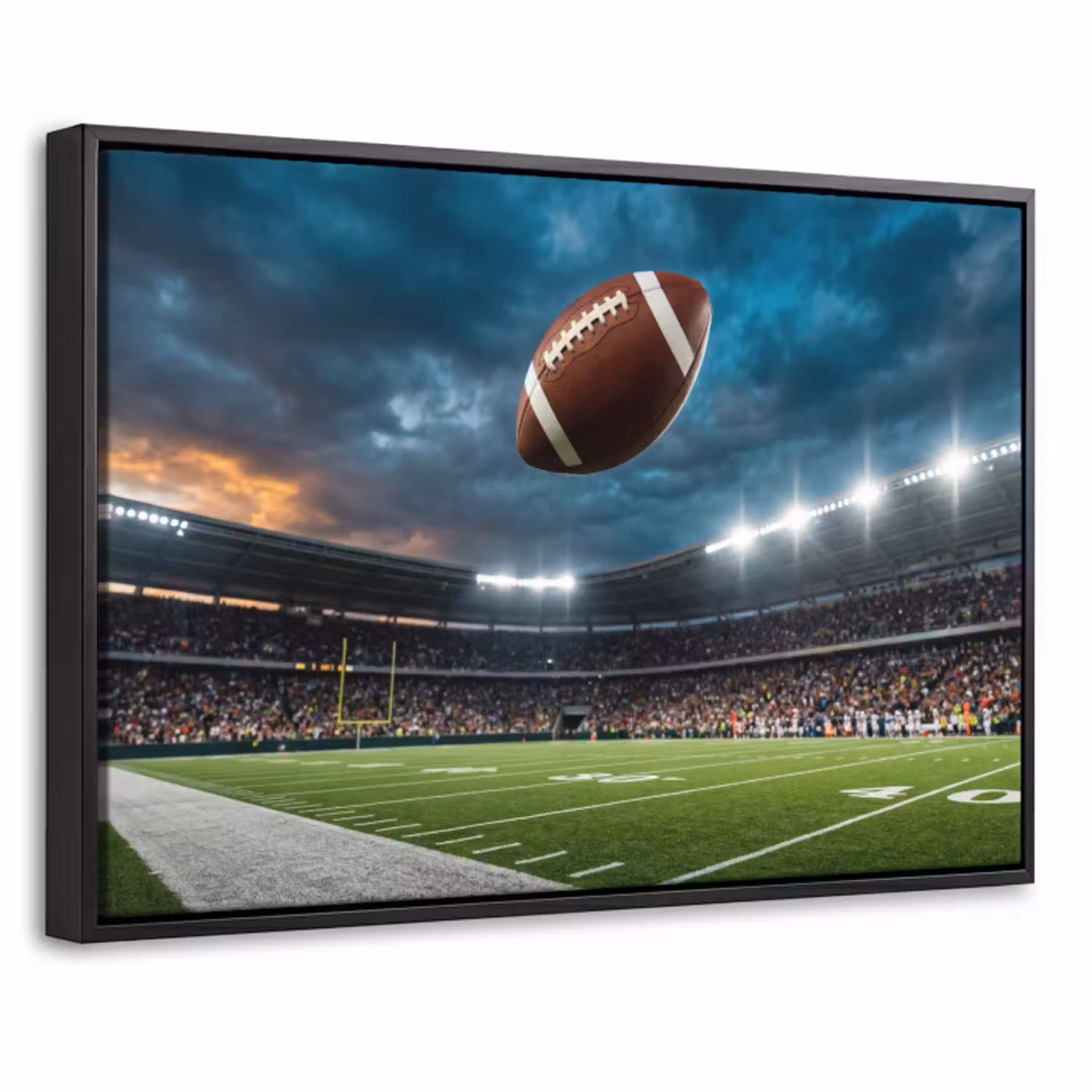 Football - Bal - Stadion - Sport Canvas met baklijst klein -threedimensional_3d_global