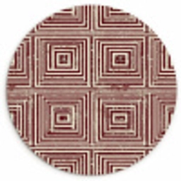 Geometrisch - Patroon - Rood Wandcirkel kunststof plaat 5mm dik klein 188 -3d