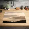 Bergen - Mist - Zonnestralen Inductie beschermer vinyl 3mm klein -sfeer5