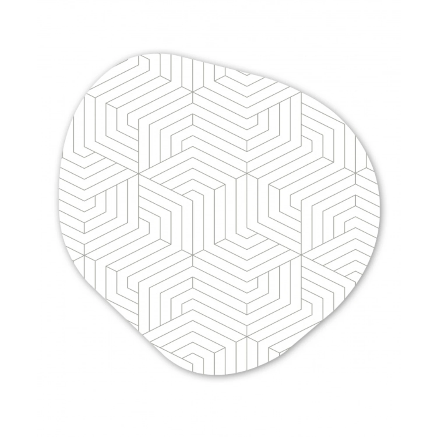 Abstract - Patronen - Design -  Lijn Wandcirkel Organisch Forex 3mm klein 629 -3d