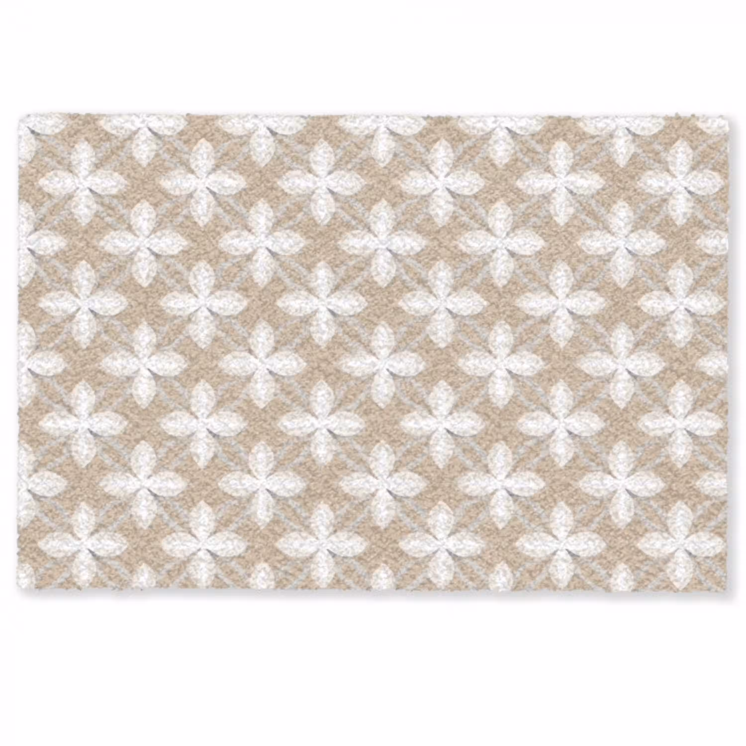 Patroon - Symmetrisch - Beige Deurmat klein 898 -zkaufland3d
