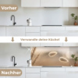 Hazestaartgras - Graanharen - Zonlicht keuken achterwand 2 middel -voor-na_DE