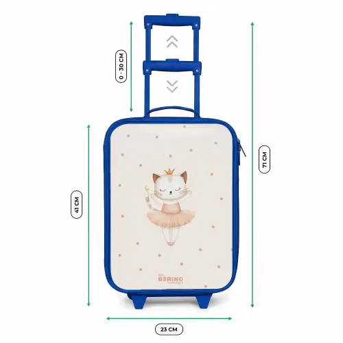 Ballerina kitten in beige kleuren Kinderkoffer - Blauw klein -productfoto_formaten