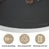 Wereldkaart - Espresso - Zwart Akoestische PET Vilt - Rond klein -closeup_NL