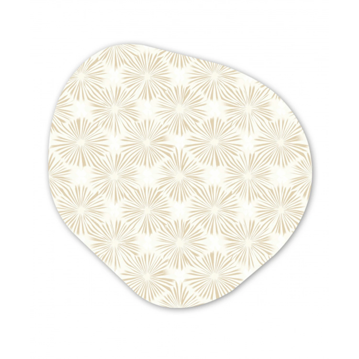 Abstract - Motief - Beige Wandcirkel Organisch Aluminium middel 851 -3d