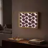 Bloemen - Aquarel - Paars Light Box met batterij (Wandlamp) middel 907 -sfeer1