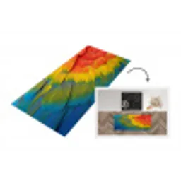 Veren - Ara - Kleurrijk Keukenloper - keukenmat middel -3d