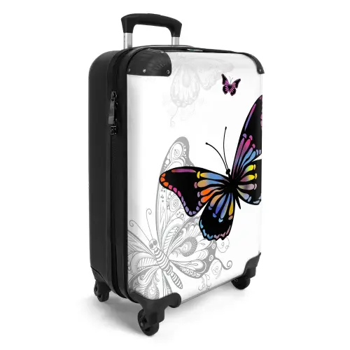 Petal papillon Koffer - NBS - Handbagage middel -productfoto_3d