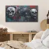 Schedels - Graffiti - Abstract PET vilt middel -sfeer3