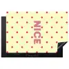 Nice - Stippen - Roze - Geel Inductie beschermer vinyl 3mm klein -3d
