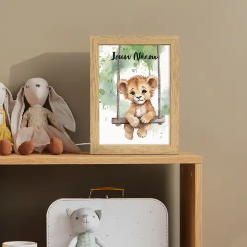 Leeuw - Dier - Kinderen - Jungle Light Box met kabel (Kinderlampje) klein -sfeer2_kind