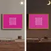 Focus on the good - Roze - wit Light Box met batterij (Wandlamp) middel -sfeer3