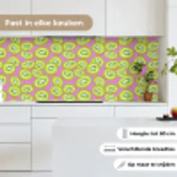 Kiwi - Speels - Groen keuken achterwand 2 middel 871 -sfeer4_NL