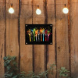 Lepels - Kruiden - Modern - Graffiti - Verf - Kleurrijk tuinposter los doek klein -sfeer1