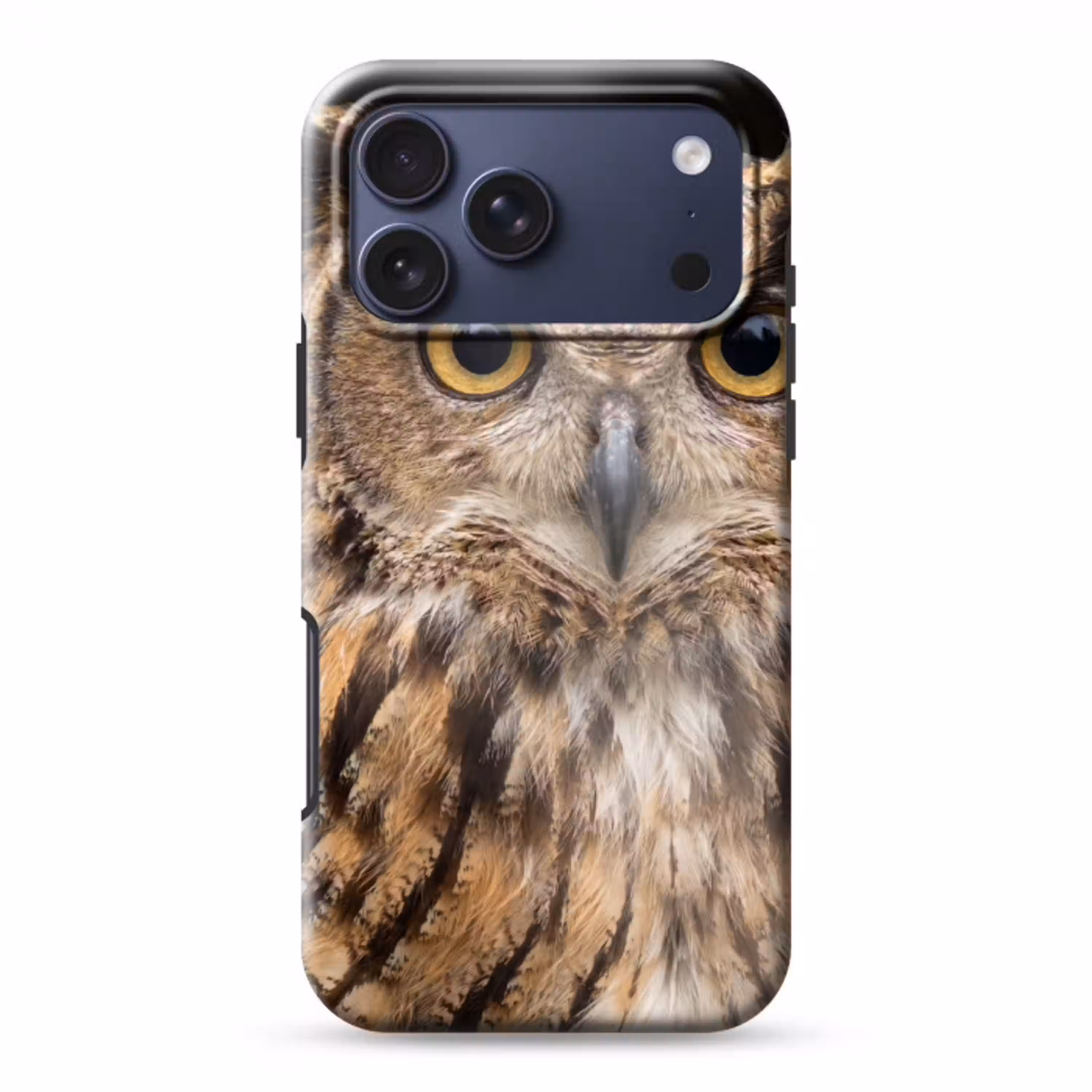 Oehoe - Uil - Portret - Bruin Toughcase MagSafe Apple iPhone 17 Pro Max klein -3d