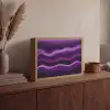 Lijnen - Golven - Paars - Abstract Light Box met batterij (Wandlamp) middel -sfeer2