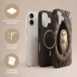 Kerkuil - Boom - Natuur - Bruin Toughcase MagSafe Apple iPhone 17 klein -USP_Lagen_NL