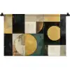 Abstract - Goud - Brons - Vormen - Geometrisch Wandkleed katoen klein -zz3d