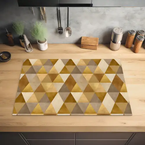 Geometrisch - Driehoek - Goud Inductie beschermer vinyl 3mm klein 276 -sfeer5