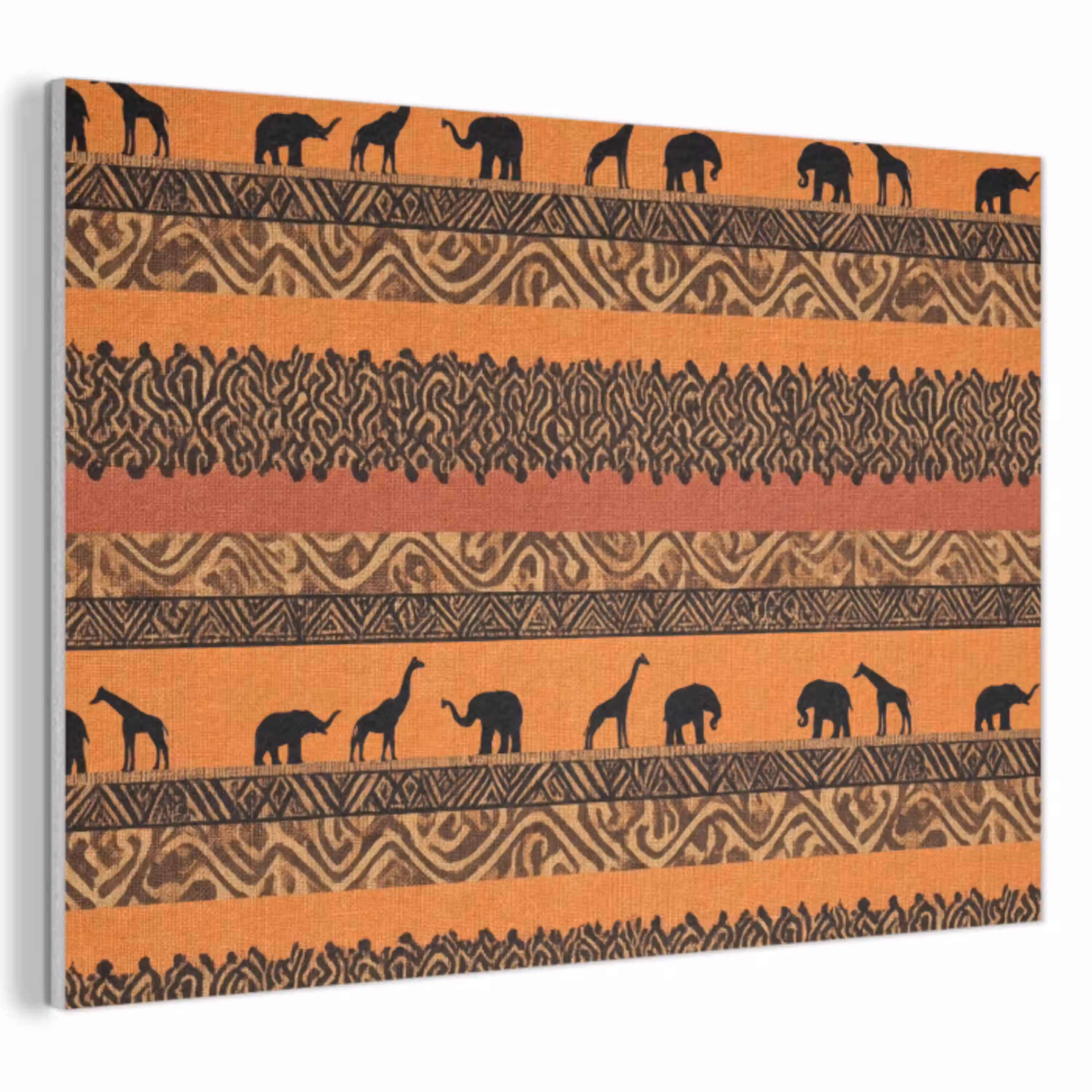 Oranje - Safari - Afrikaans - Dieren - Patroon PET vilt klein 837 -3d