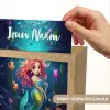 Zeemeermin - Bloemen - Onderwater - Meisjes - Kind Light Box met kabel (Kinderlampje) klein -USP_websiteprintNL