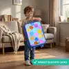 Vrolijk patroon van smileys Kinderkoffer - Blauw klein -sfeer2_NL