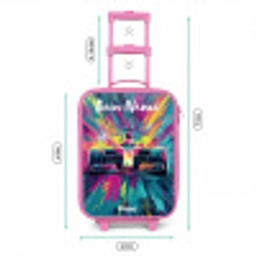 Raceauto - Abstract - Strepen - Blauw Kinderkoffer - Roze klein -productfoto_formaten