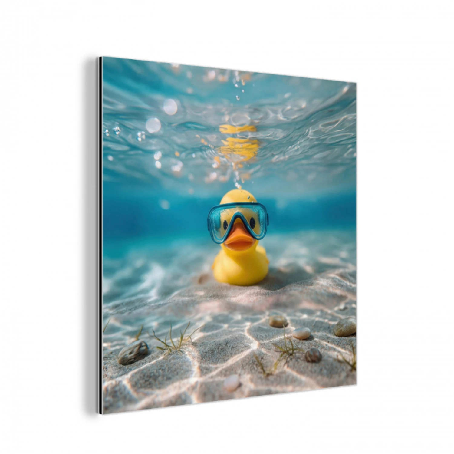 Duikbril - Eend - Water aluminium wit klein -3d