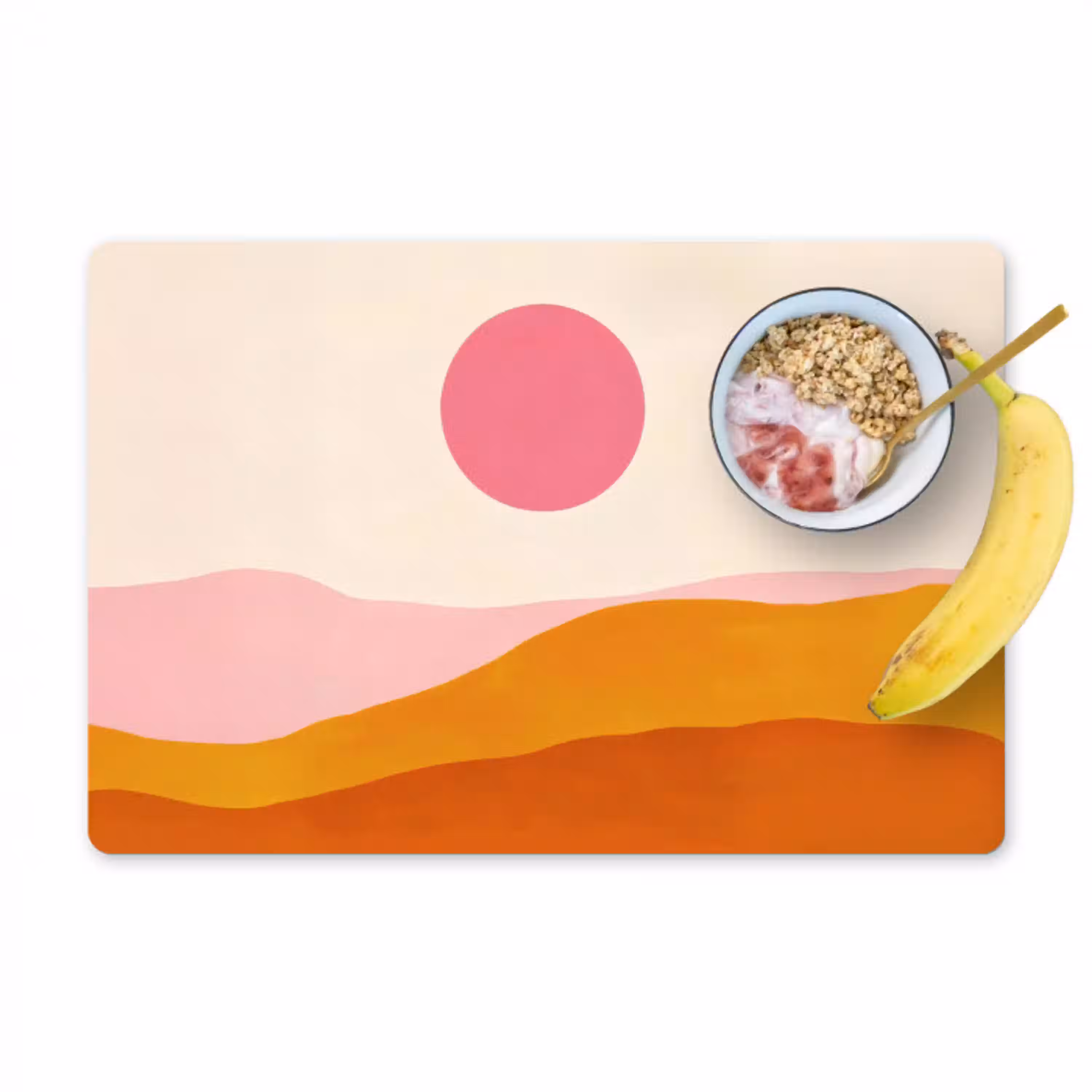 Zon - Heuvels - Abstract - Roze Placemat vinyl groot -zzzproduct_Kitchenyeah-website