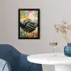 Graffiti - Rozen - Handen - Street art - Banksy fotolijst zwart zonder passe partout klein -sfeer4
