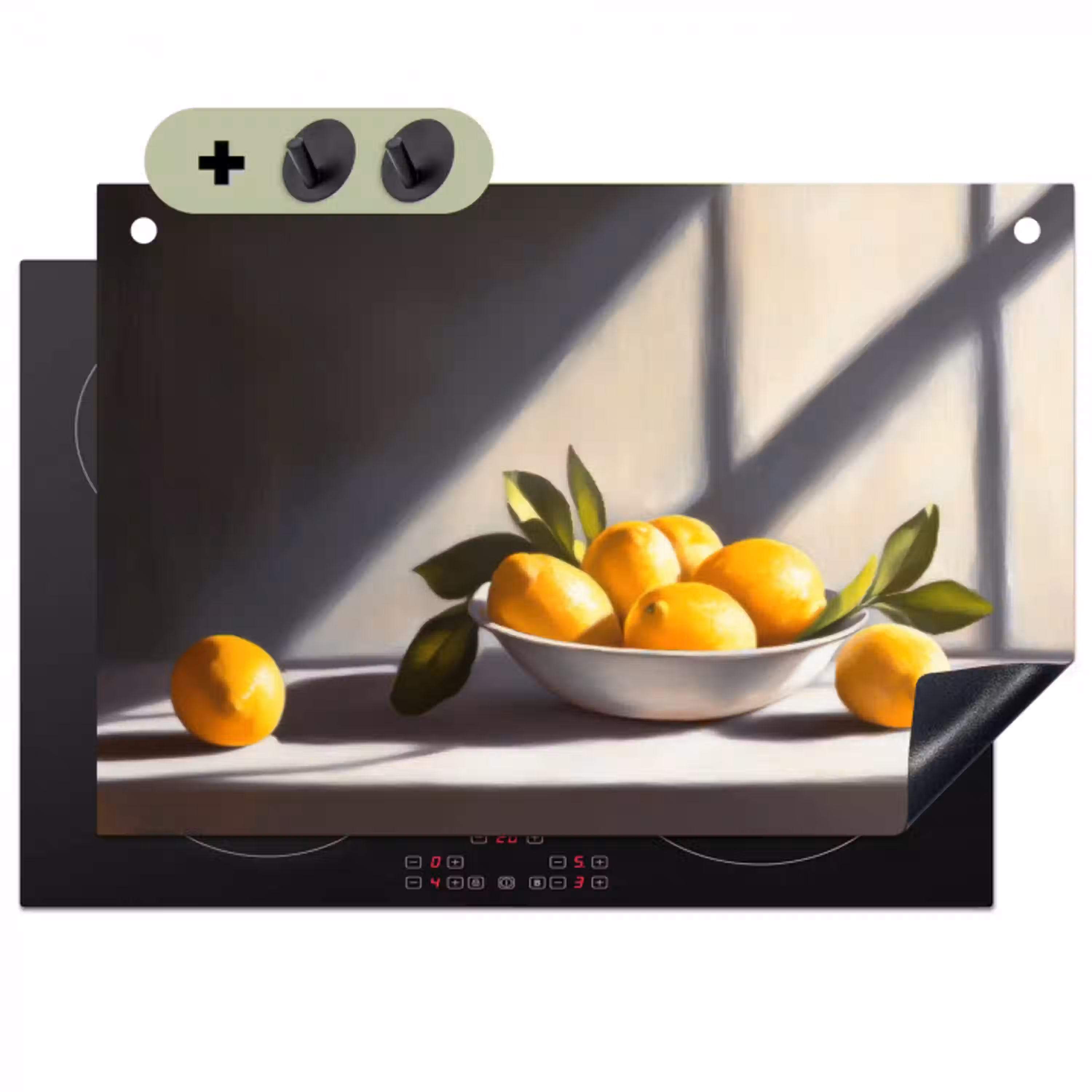 Citroenen - Stilleven - Geel Inductie beschemer met haakjes klein -3d