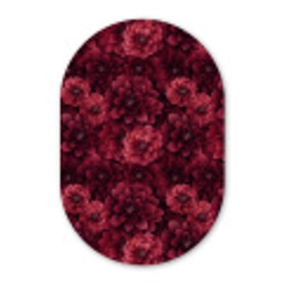 Dahlias - Bloemen - Rood Wandcirkel Ovaal Forex klein 630 -3d