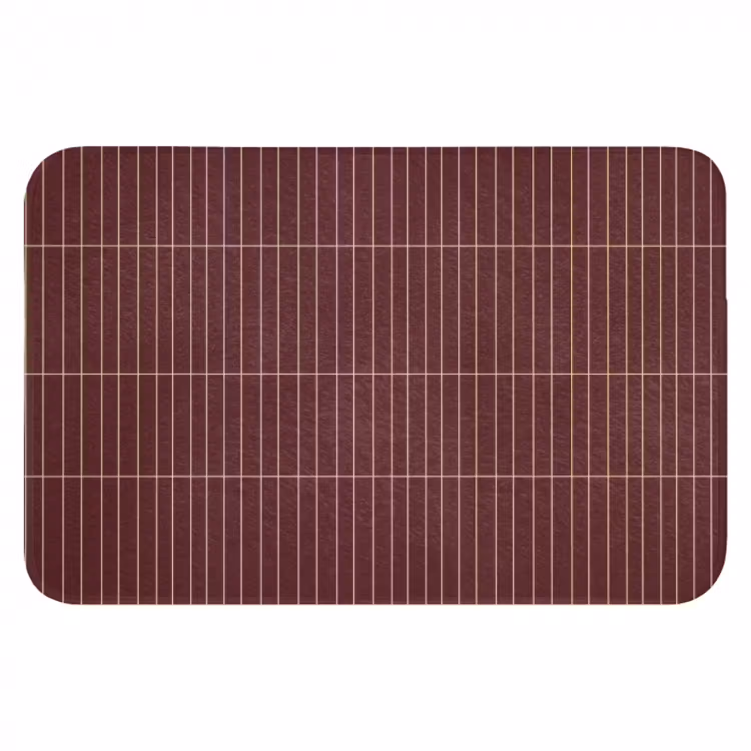 Badematte - Linien - Muster - Bordeaux