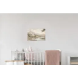 Landhuis - Rivier - Vee Muursticker klein -kinderkamer