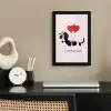 Hond - Teckel - Valentijn - Love fotolijst zwart zonder passe partout klein -sfeer1
