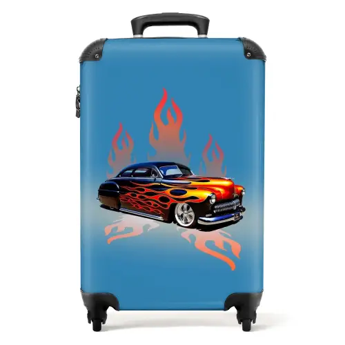 Hotrod flames Koffer - NBS - Handbagage middel -productfoto_recht