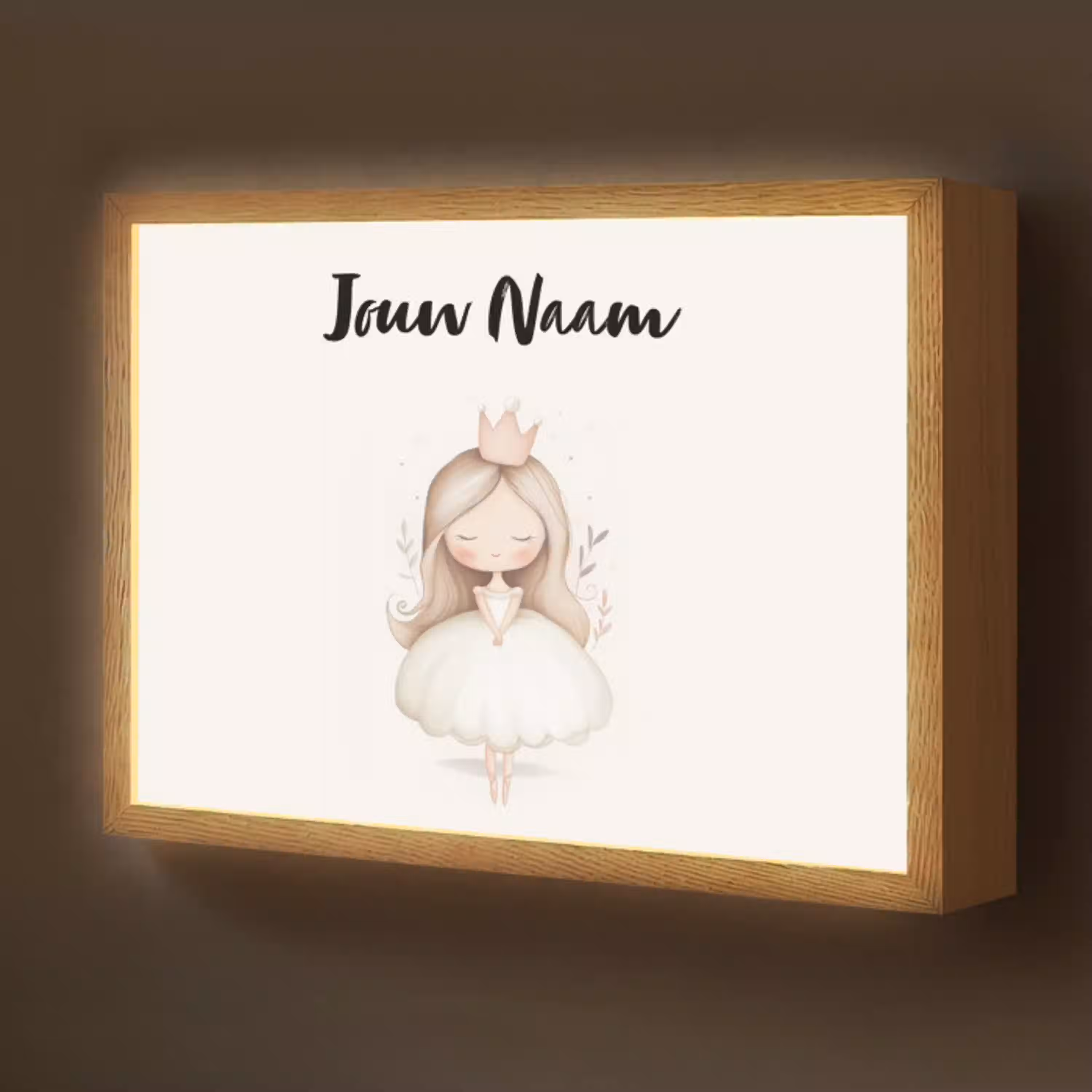 Kroon - Ballerina - Kroon - Minimalistisch Light Box met batterij (Wandlamp kind) middel -z3d_website