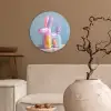 Dier - Ballon - Pasteltinten - Glanzend Wandcirkel kunststof plaat 5mm dik klein -sfeer1