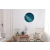 Vrouw - Water - Bikini - Oranje Wandcirkel aluminium klein -woonkamer