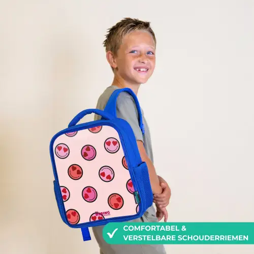 Hartje - Smiley - Patroon Kinderrugzak - Blauw middel -sfeer3_NL