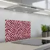 Zebra - Motief - Bordeaux - Rood keuken achterwand spatscherm klein 900 -3d_schuin
