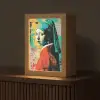 Klassiek - Pareloorbel - Streetartstijl - Kleurrijk Light Box met kabel (Tafellamp) klein -z3d_website