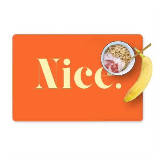 Oranje - Gebroken wit - Nice Placemat vinyl groot -zzzproduct_Kitchenyeah-website