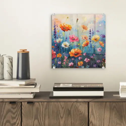 Bloemen - Natuur - Waterverf - Kunst plexiglas 5mm klein -sfeer1