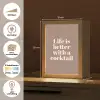 Cocktail - Tekst - Patroon - Wit Light Box met kabel (Wandlamp) klein -USP_websiteoverzichtNL