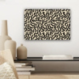 Abstract - Lijnen - Zwart canvas 2cm klein 34 -sfeer6